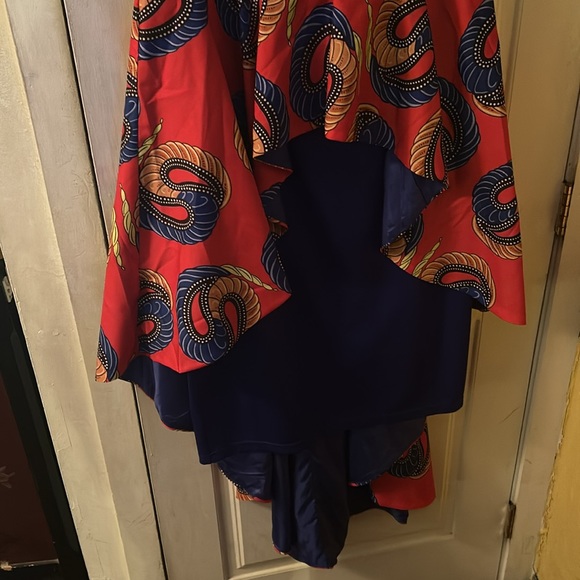 African Print High Low Dress - Picture 3 of 9